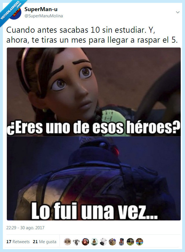 héroe,estudiar,tiempo