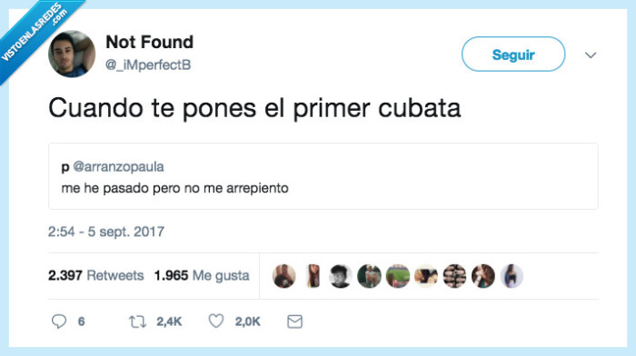 arrepentir,cubata,pasar