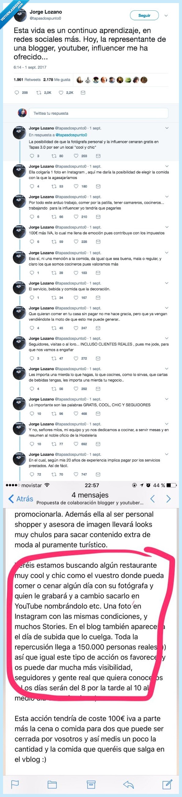 influencer,leche,morro,cenar