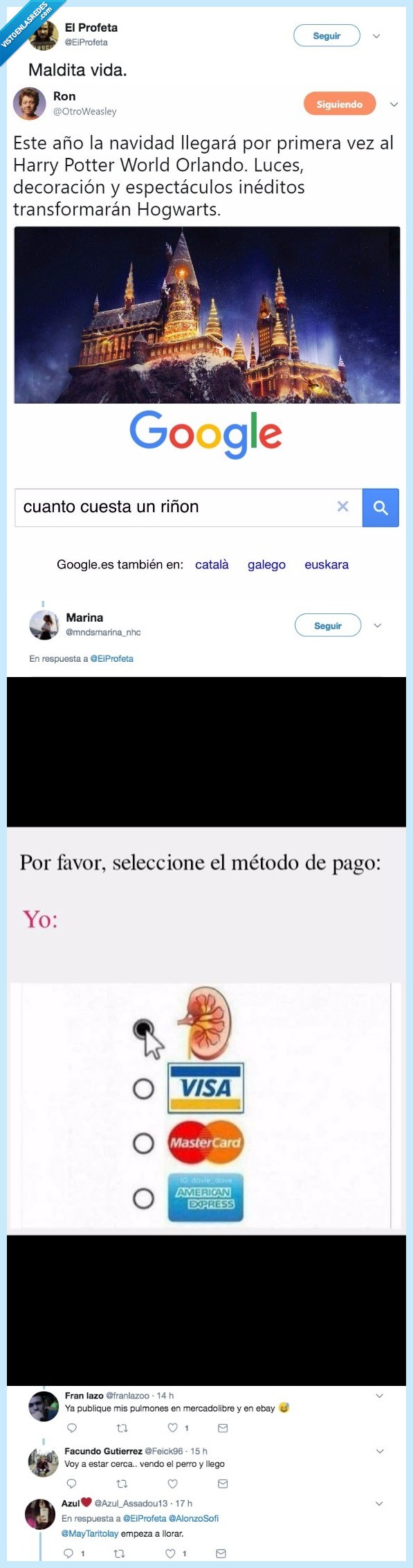 vender,riñon,quiero,porca miseria