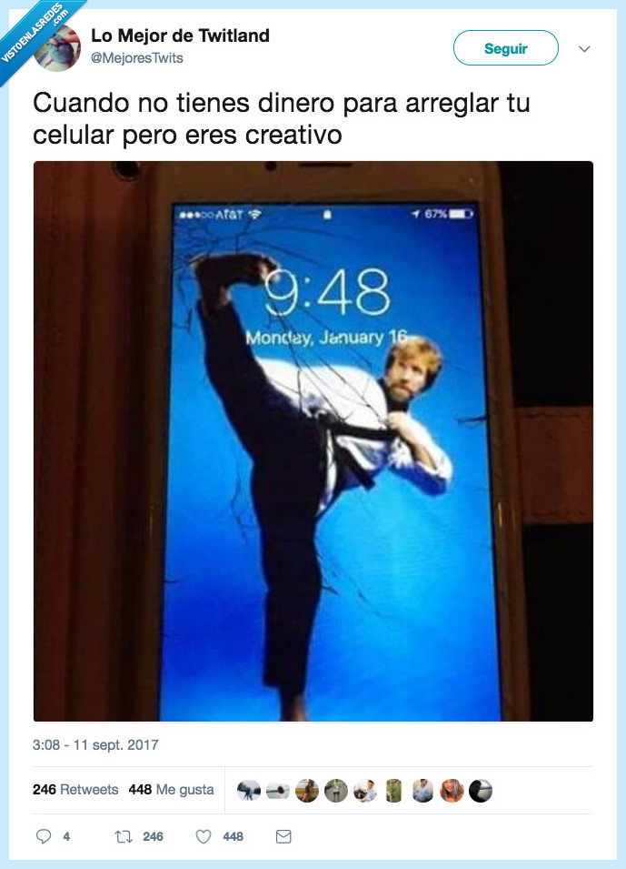 pobre,creativo,chuck norris,pantalla