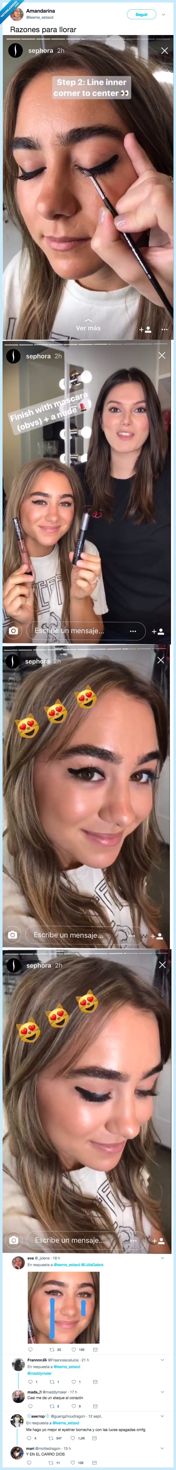 cagarro,eye liner,compartir,influencer