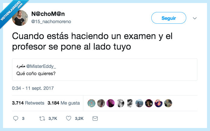 examen,profesor,persona,lado