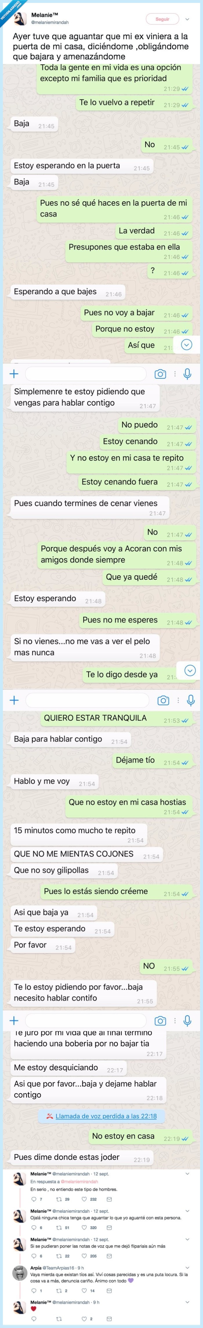 whatsapp,acosar,amenzar,vergüenza