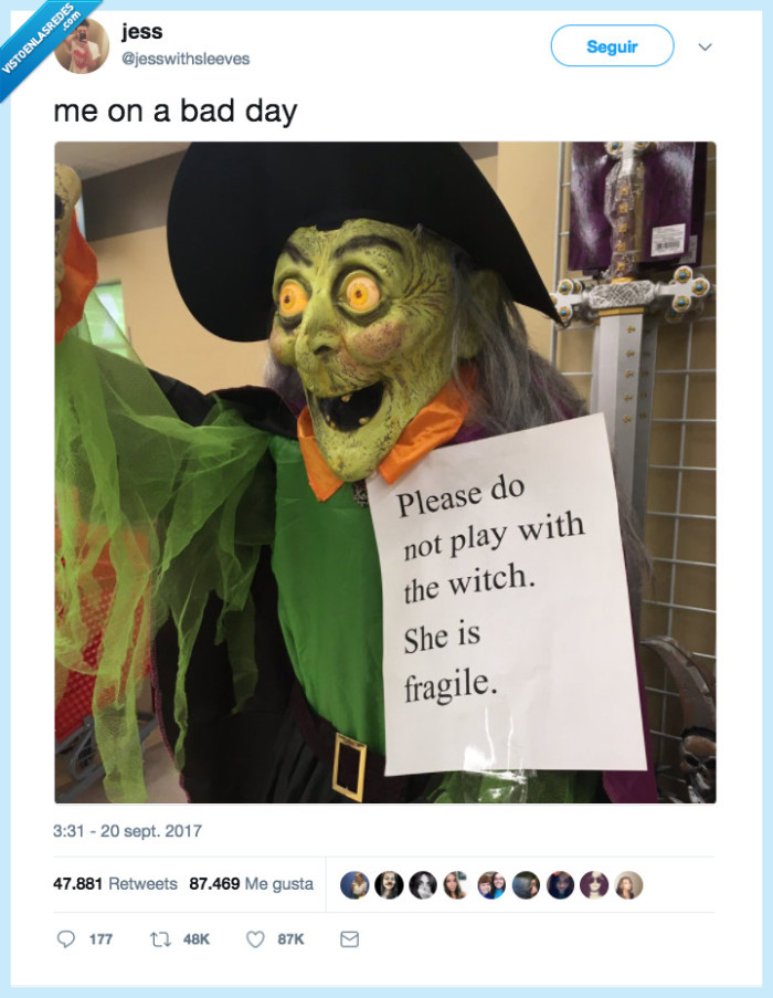 mal día,tener,bruja