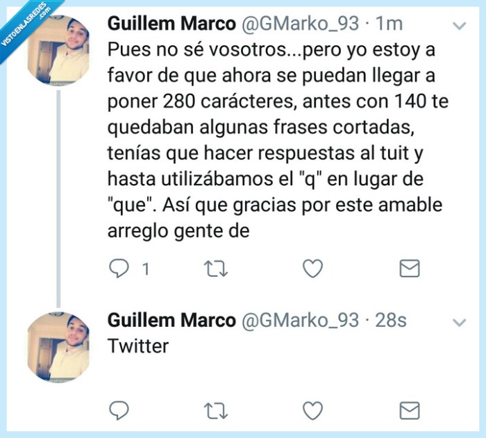 Twitter,caracteres,280,140