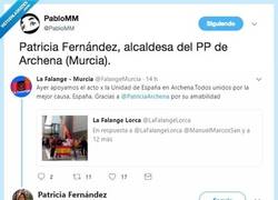 Enlace a La alcaldesa de Archena (Murcia) queda retratada tras contestar este tuit a la Falange, por @PabloMM