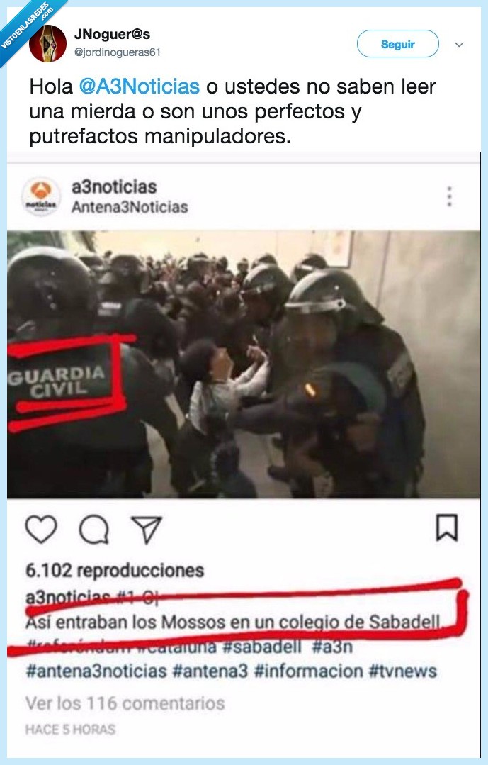 antena 3,manipular,instagram,colegi,sabadell