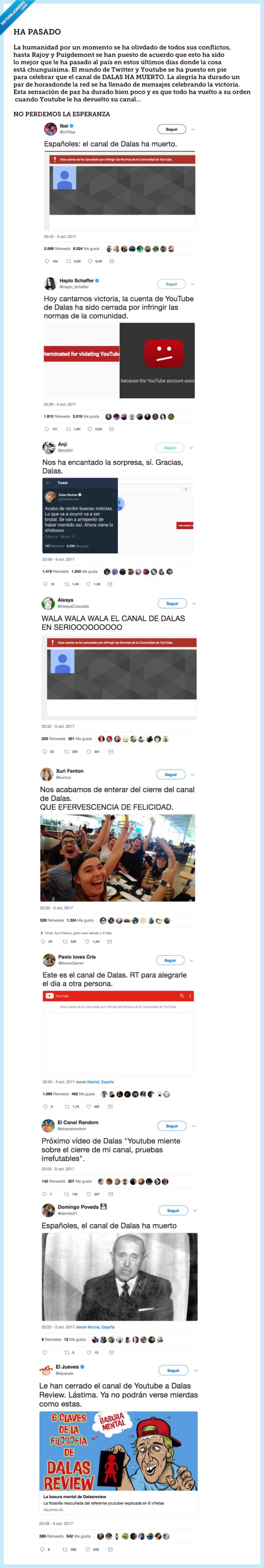 Dalas,cerrar,canal,youtube