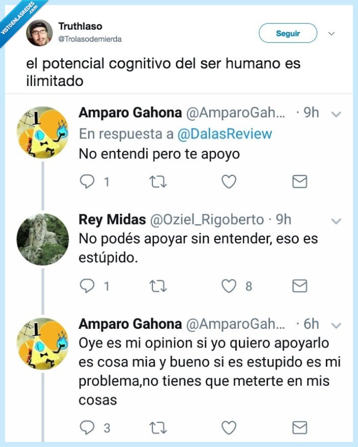 opinión,apoyar,tonto