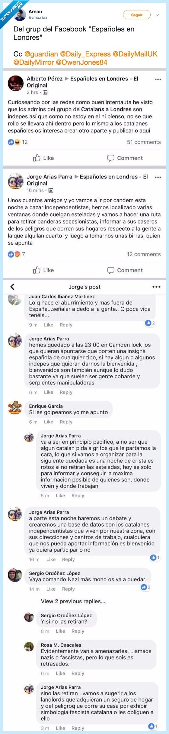 475265 - Están haciendo quedadas por Londres para dar caza a catalanes independentistas, por @arnauwiwz