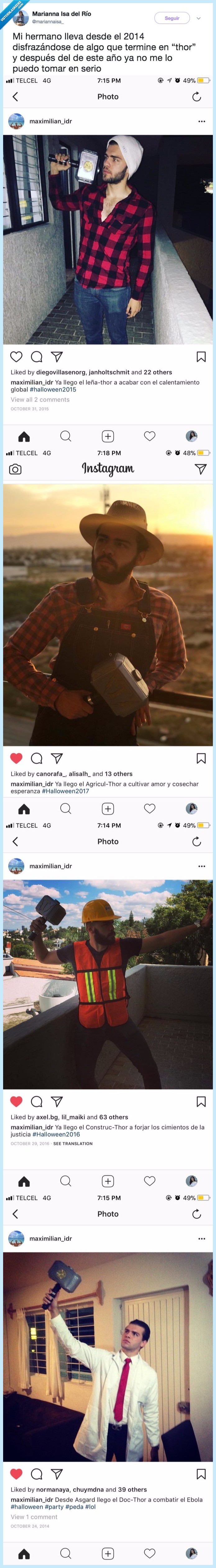 hermano,disfraz,thor,en serio