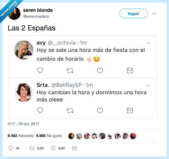 españas,dos,hora,fiesta,cambio de horario
