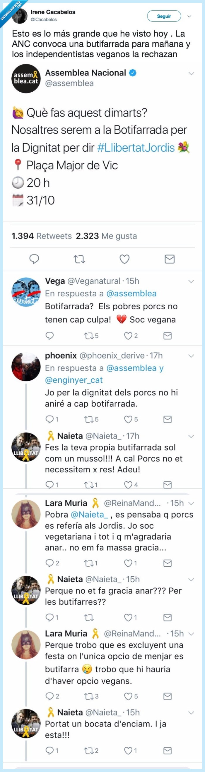 independentismo,veganismo,rechazar