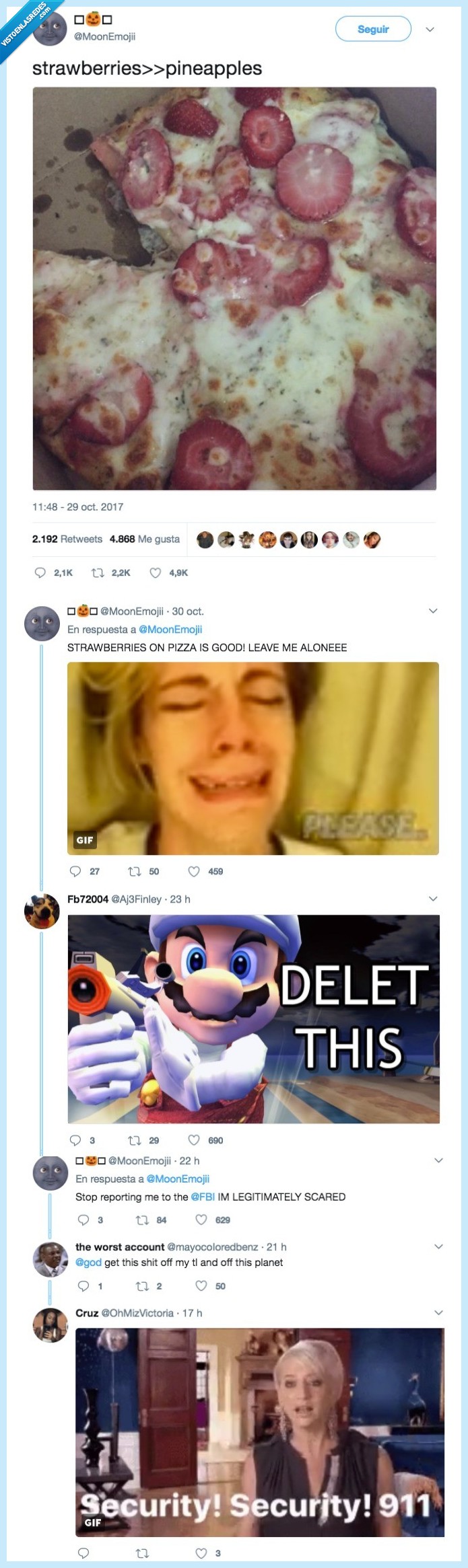 pizza,asco,fresas poto