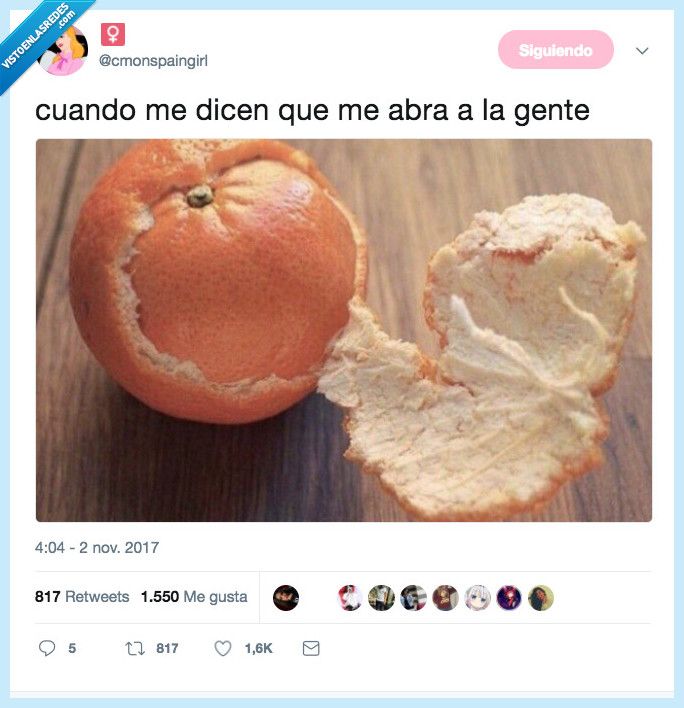 naranja,abrir,persona