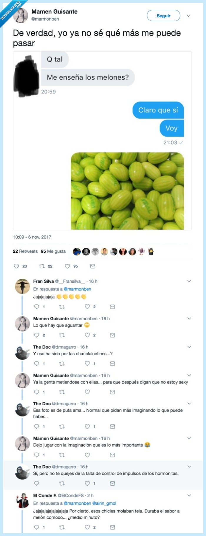 melones,enseñar,pasar