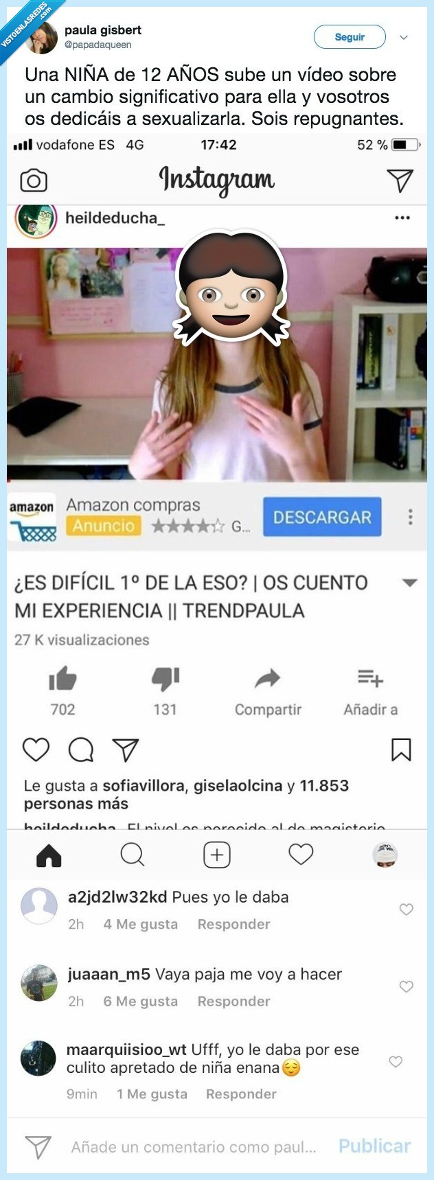sociedad,niña,insultos