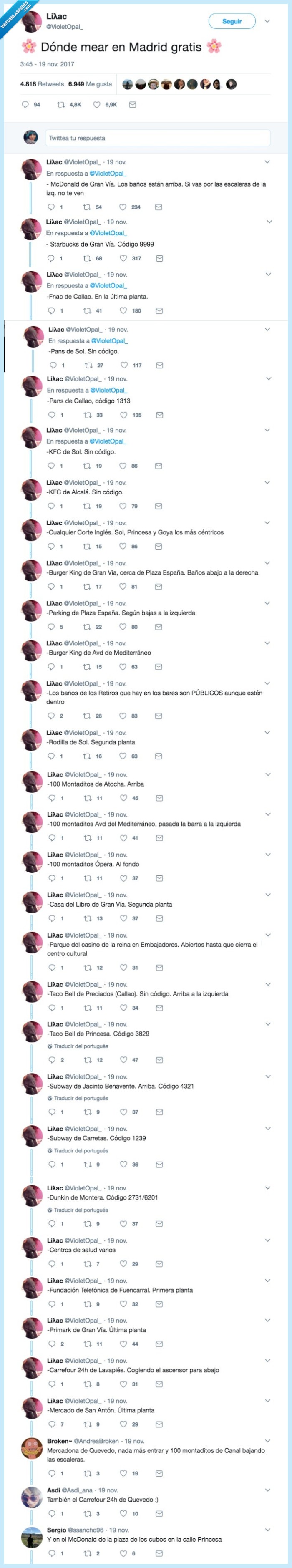 madrid,lavábos,gratis