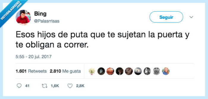 obligar,correr,puerta