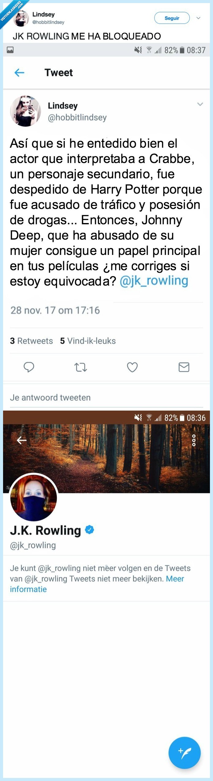 jk rowling,bloqueo,crítica