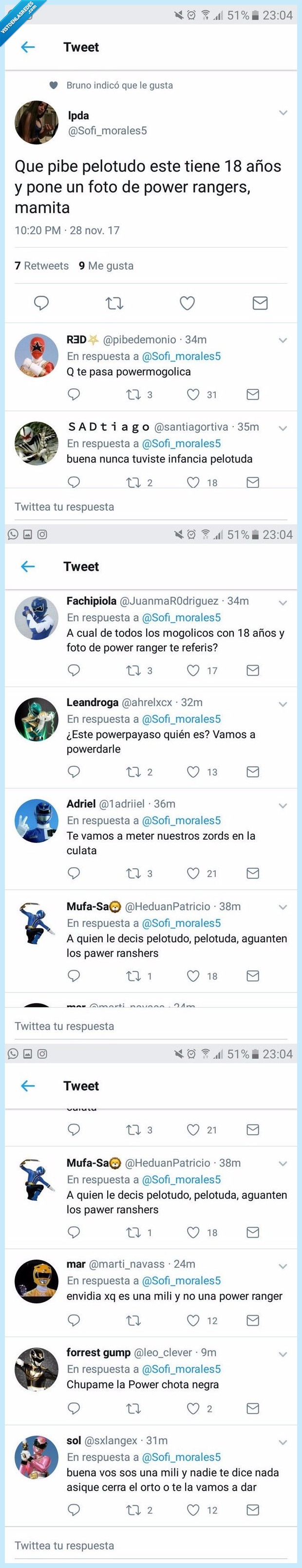power rangers,insultar,por tonta