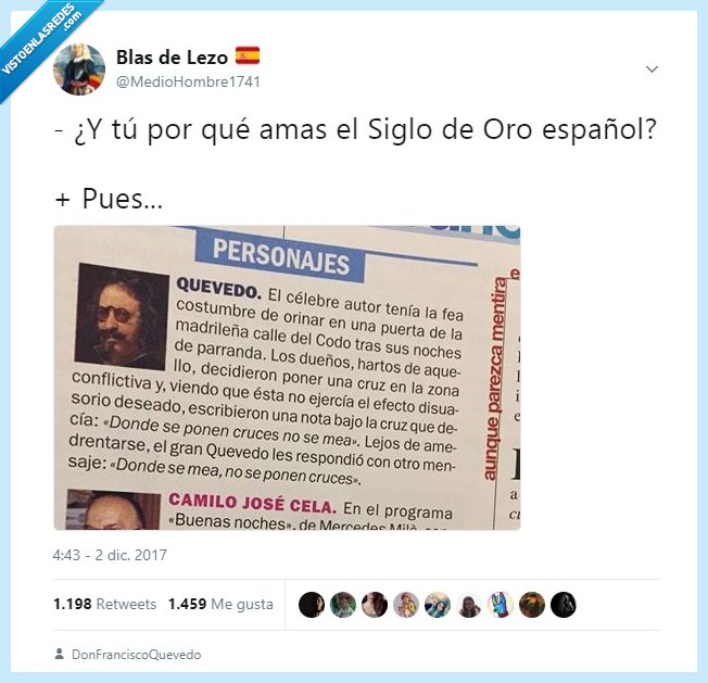 Siglo de Oro,Quevedo,Personaje,Borracho