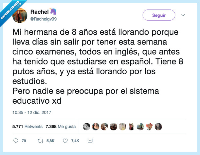 sistema educativo,hermana,8 años