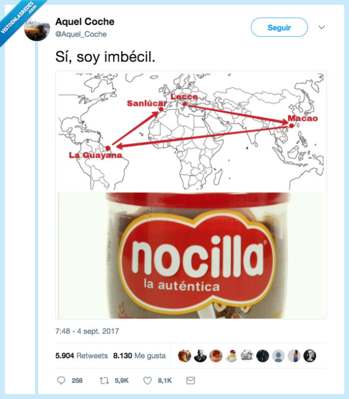 nocilla,mapa,ingredientes