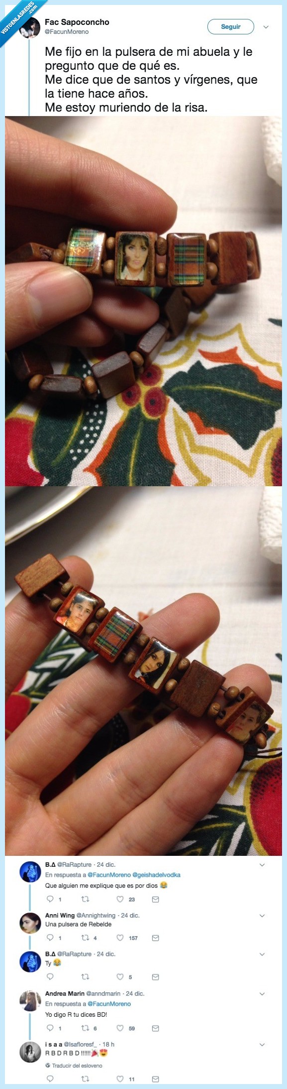 pulsera,rebelde,santos,abuela