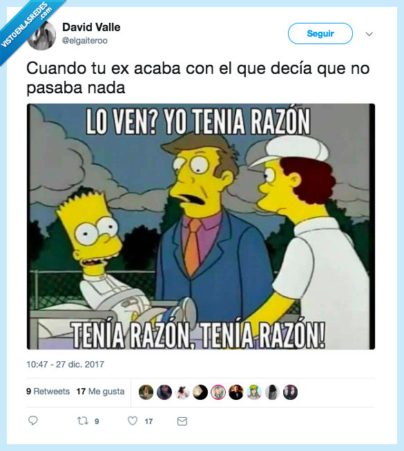 te lo dije,ex,acabar