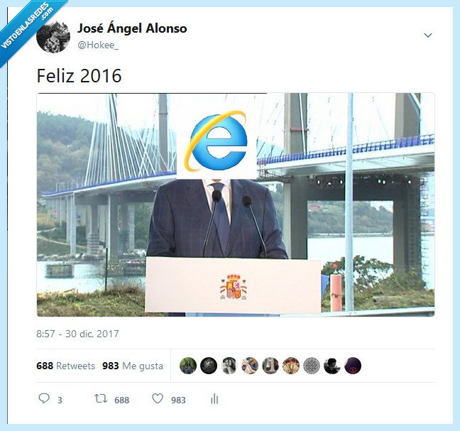 Rajoy,Feliz 2016,España,Internet Explorer