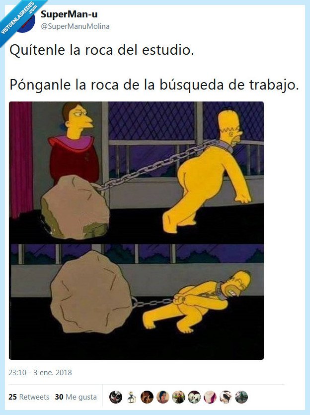 los simpsons,roca,estudio,trabajo