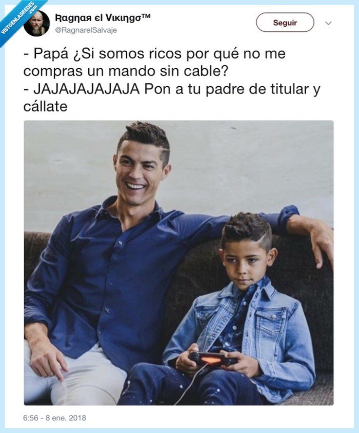 cristiano,hijo,flipado