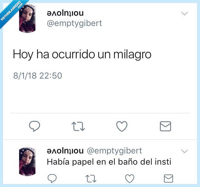 Twitter,baño,papel,instituto