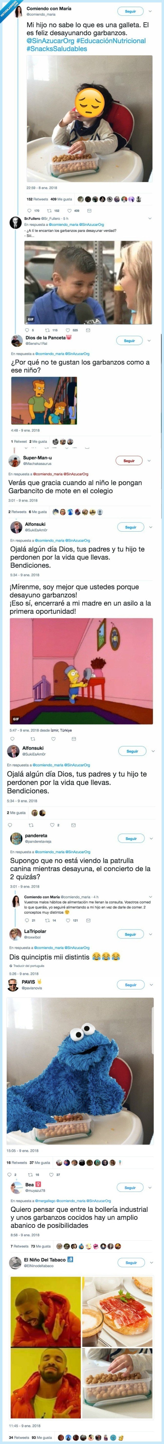 garbanzos,twitte,desayno