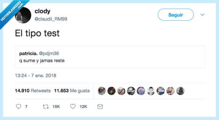 sumar,tipo test,seguir