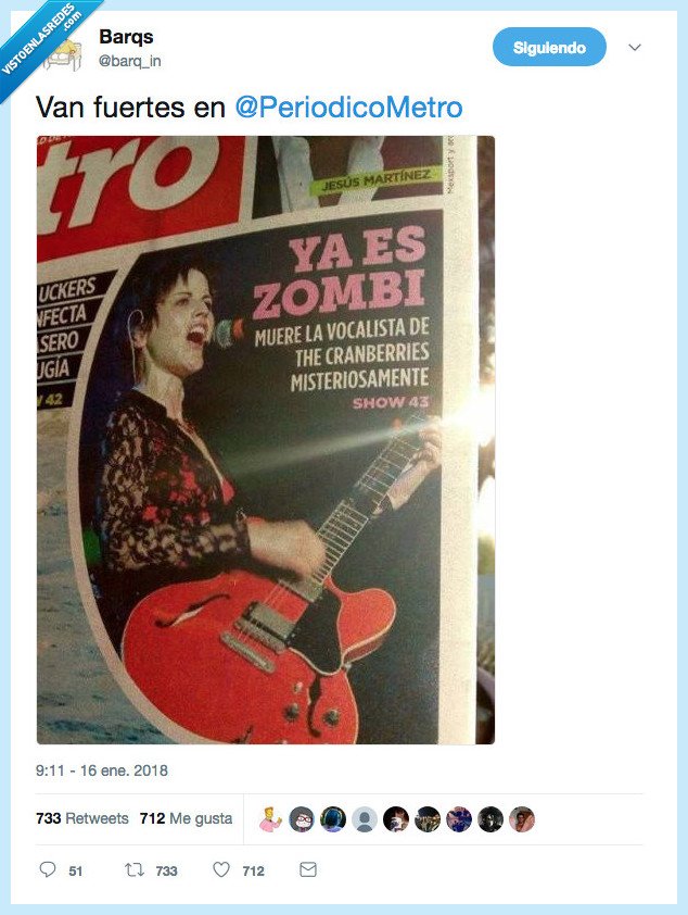 titulares,zombie,the cranberries