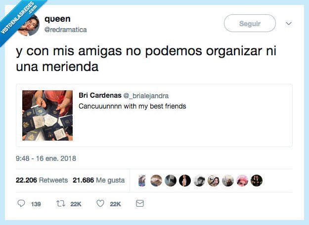 vuelta,amigas,organizar