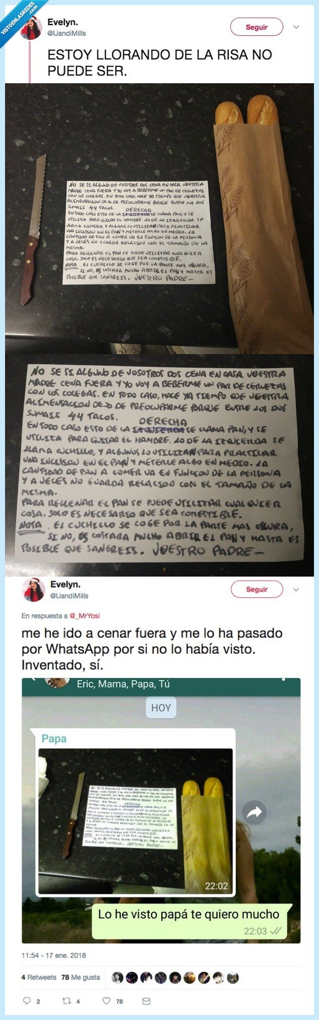 padre,genial,nota,bocadillo