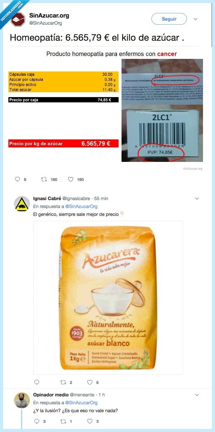 homeopat&iacute;a,cara,azucar