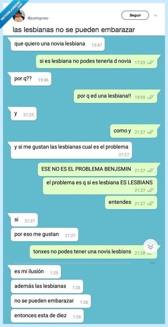 482240 - Se piensan que las lesbianas no se pueden quedar embarazadas, por @justingroso