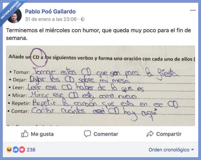 complemento directo,cd,tonto