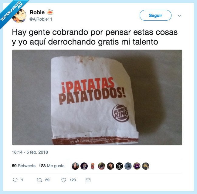 patatas,cobrar,pensar
