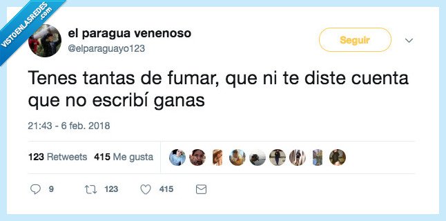 fumar,ganas,dar cuenta