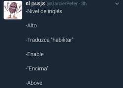 Enlace a El Yeti dando clases de inglés, por @GarcierPeter