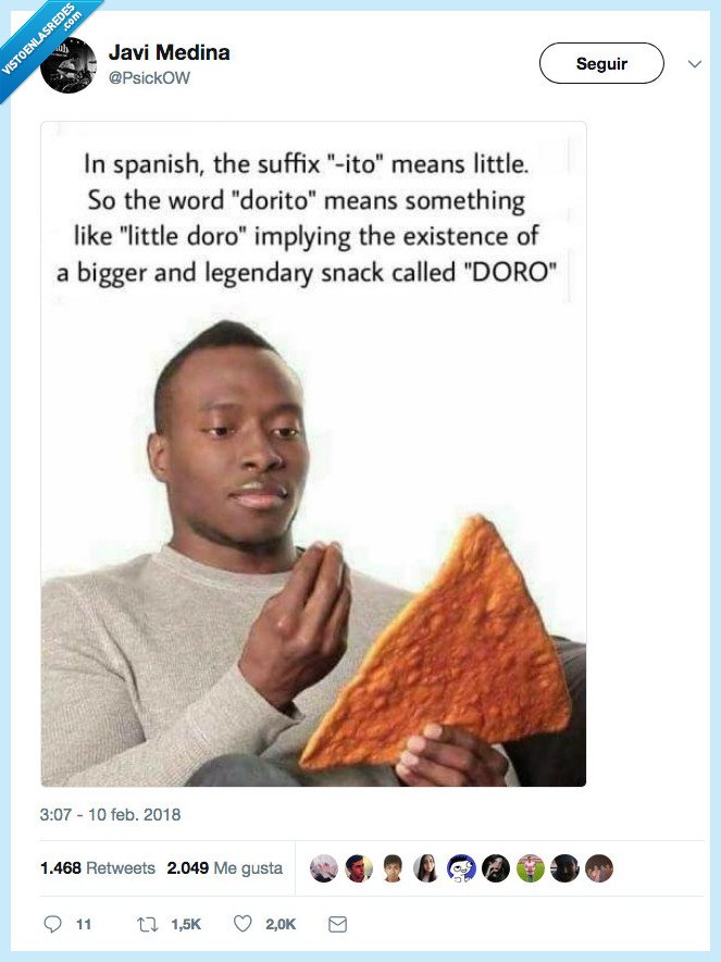 dorito,sufijo,ito
