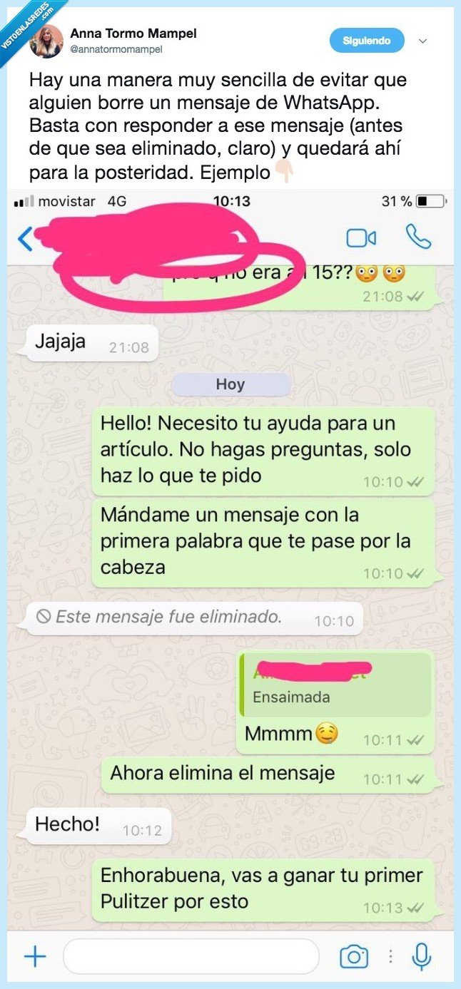 anna tormo es lo más,truco,whatsapp