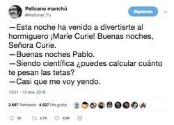 Enlace a Silvia Charro se a alimentar palomas al parque, por @laquintacolumnaq