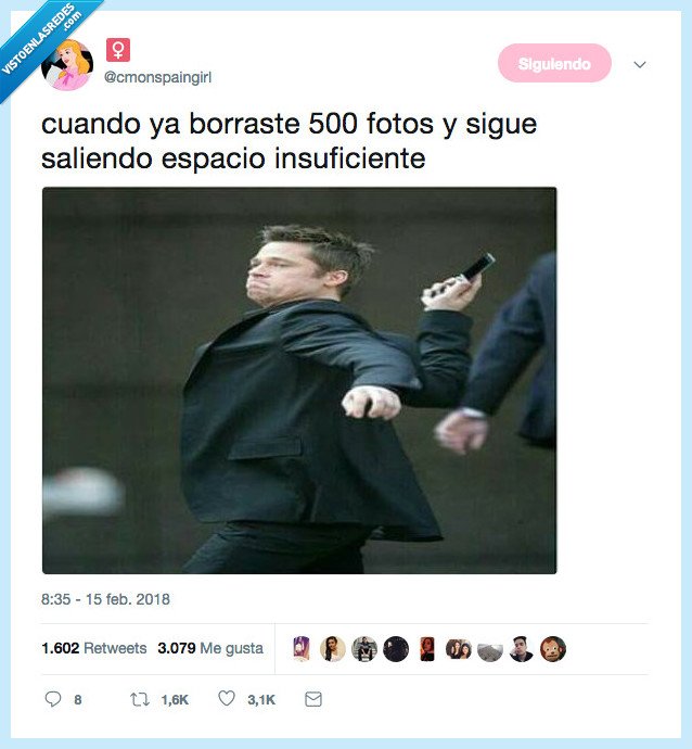 500 fotos,espacio insuficiente,borrar